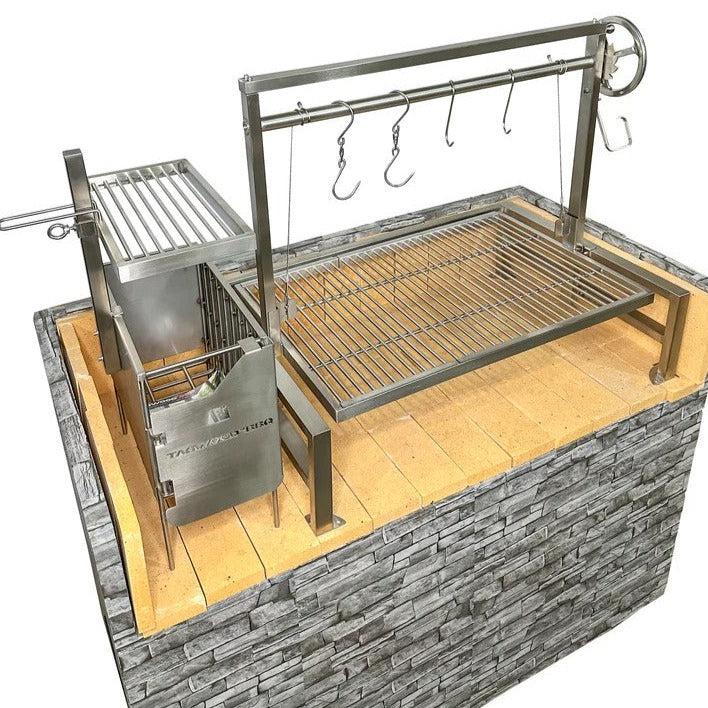 Tagwood BBQ09SS Built-In Insert Santa Maria Argentine Grill + 60 Firebricks Bundle | GW STORE