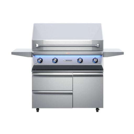 42" Eagle One Super Premium Gas Grill w/ Black Glass Infrared Rotisserie Burner & Sear Zone - (On Grill Base) B Stock | GW STORE