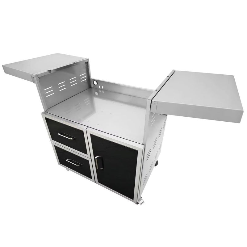 Wildfire Ranch PRO 30-Inch Black Stainless Steel Grill Cart