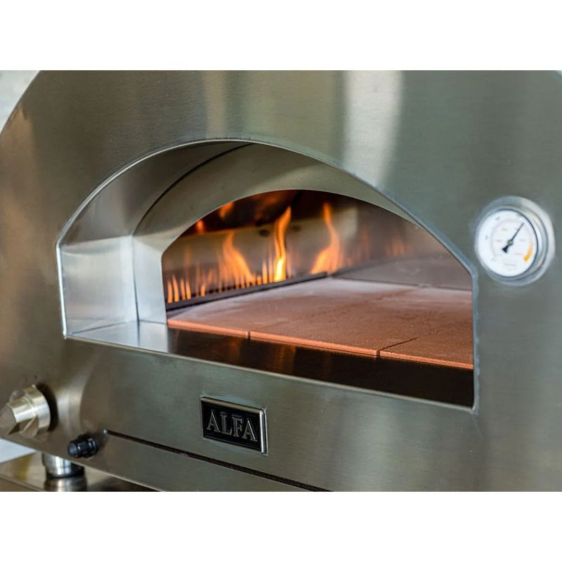 Alfa Futuro 4 Pizze Gas-Fired Pizza Oven - Silver Black | GW STORE