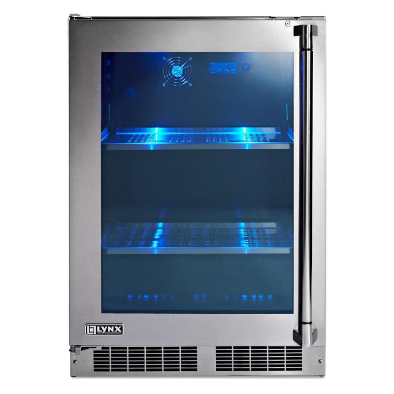 Lynx 24-Inch Outdoor Refrigerator with Glass Door