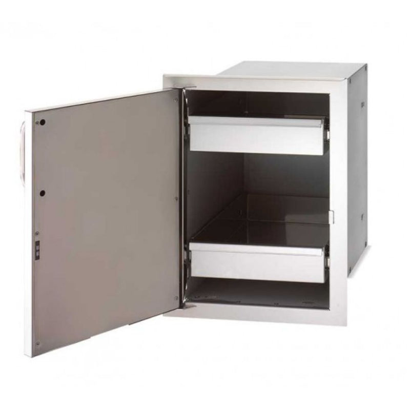 Fire Magic Select 14-Inch Enclosed Single Access Door w/ Double Drawers