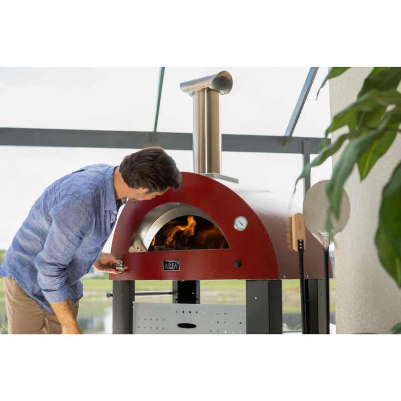Alfa Moderno Ruby Red 2 Pizze Freestanding Gas Oven