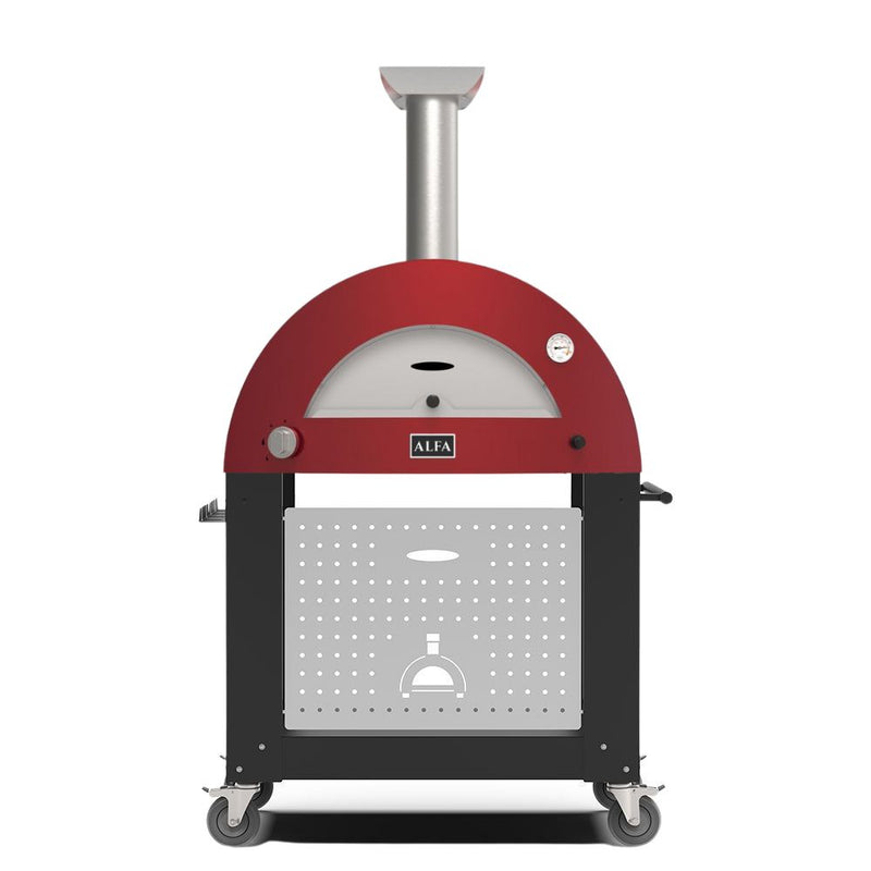 Alfa Moderno Ruby Red 2 Pizze Freestanding Gas Oven