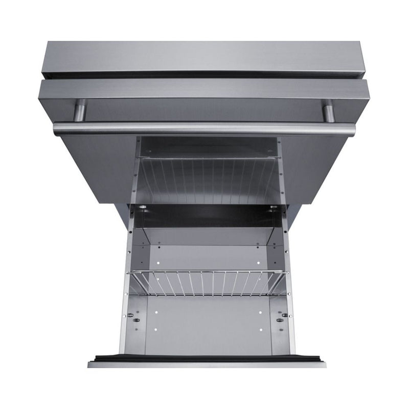 Summit ADRD18OS 18" Wide Outdoor 2-Drawer All-Refrigerator, ADA Compliant