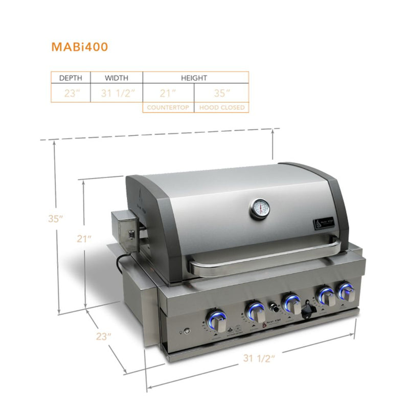 Mont Alpi MABi400 32-Inch Built-In Propane Gas Grill