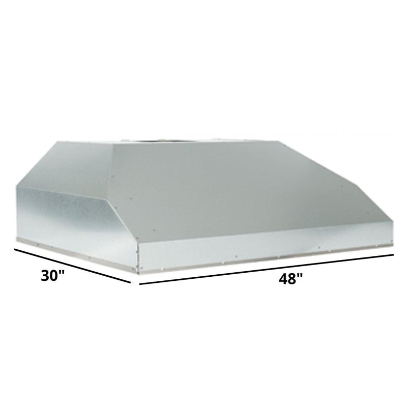 Coyote C1LINER48 48-Inch Stainless Steel Outdoor Hood Insert w/ Internal 1200 CFM Blower Motor