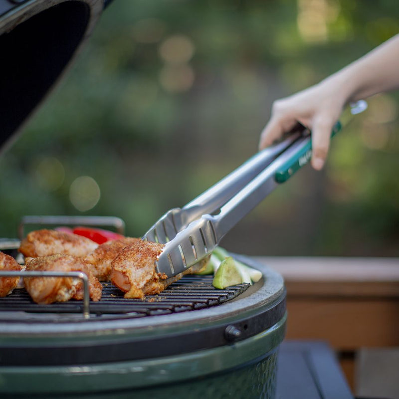 Big Green Egg 127686 Stainless Steel BBQ Tool Set with Wood Handles