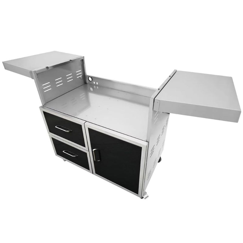 Wildfire Ranch PRO 36-Inch Black Stainless Steel Grill Cart