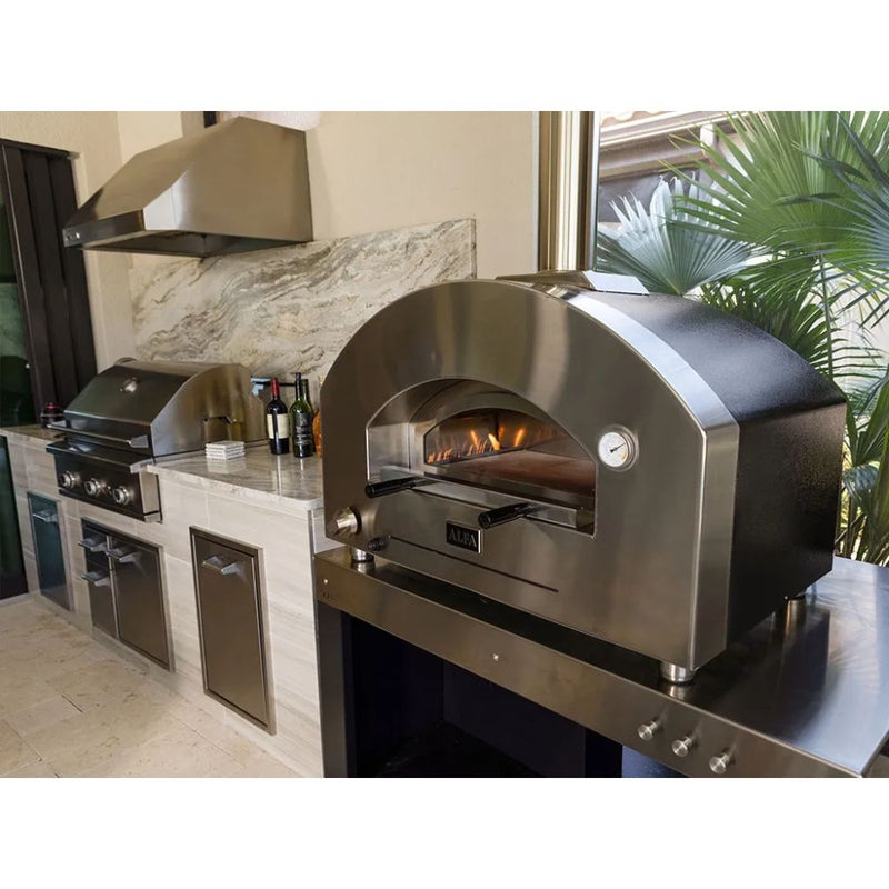 Alfa Futuro Wrinkle Black 2 Pizze Gas-Fired Pizza Oven