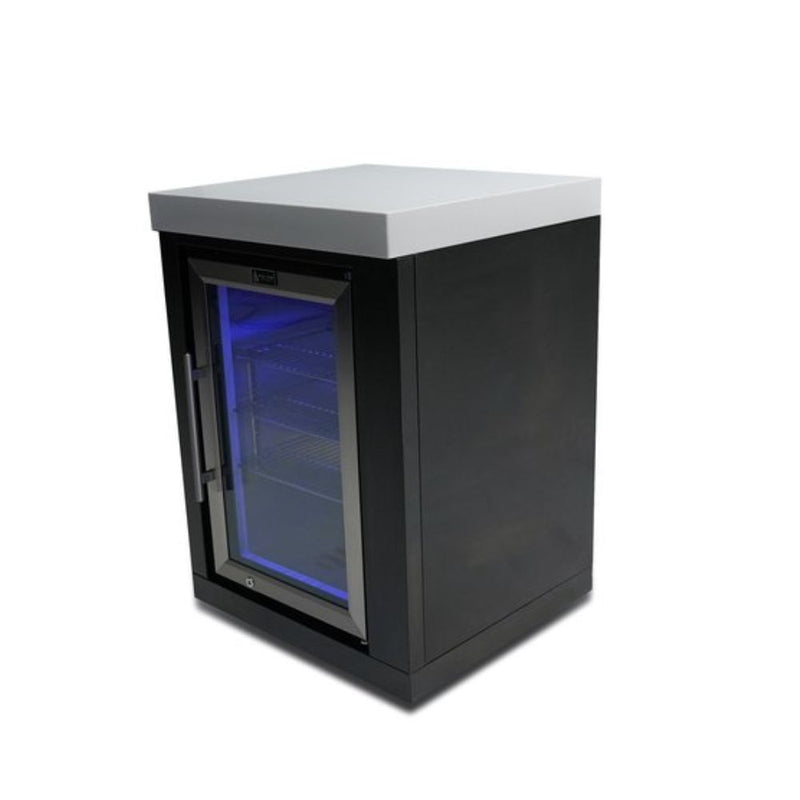 Mont Alpi MASFM-BSS Black Stainless Steel Fridge Cabinet Module