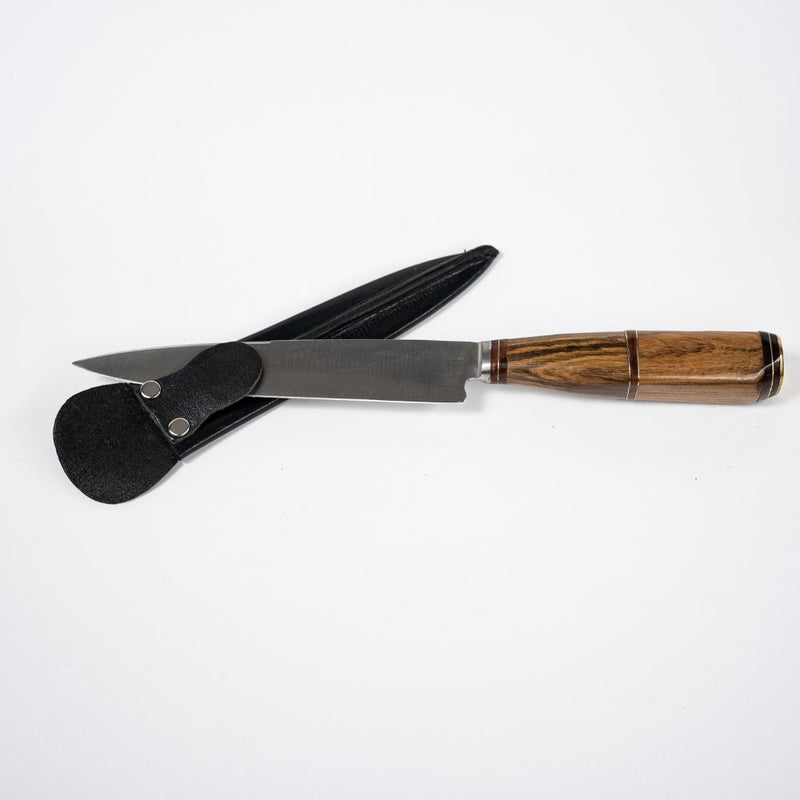 El Cedro Nickel Silver Wood Combined Handle Knife