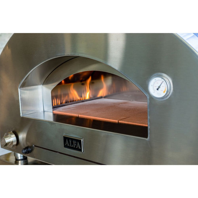 Alfa Futuro Wrinkle Black 2 Pizze Gas-Fired Pizza Oven