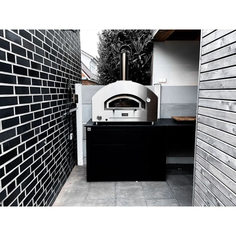 Alfa Futuro 4 Pizze Gas-Fired Pizza Oven - Silver Black | GW STORE