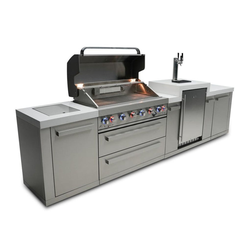 Mont Alpi MAi805-KEG Propane 6-Burner Island With Kegerator