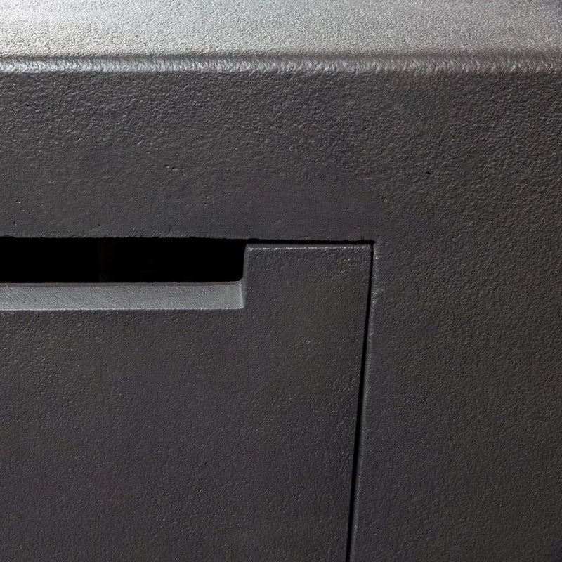 Blaze 60-Inch Concrete Rectangular Gas Fire Pit Table in Phantom Dark