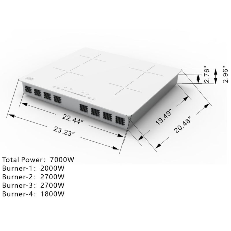 Cook Good White Built-in 24-Inches Induction Cooktop
