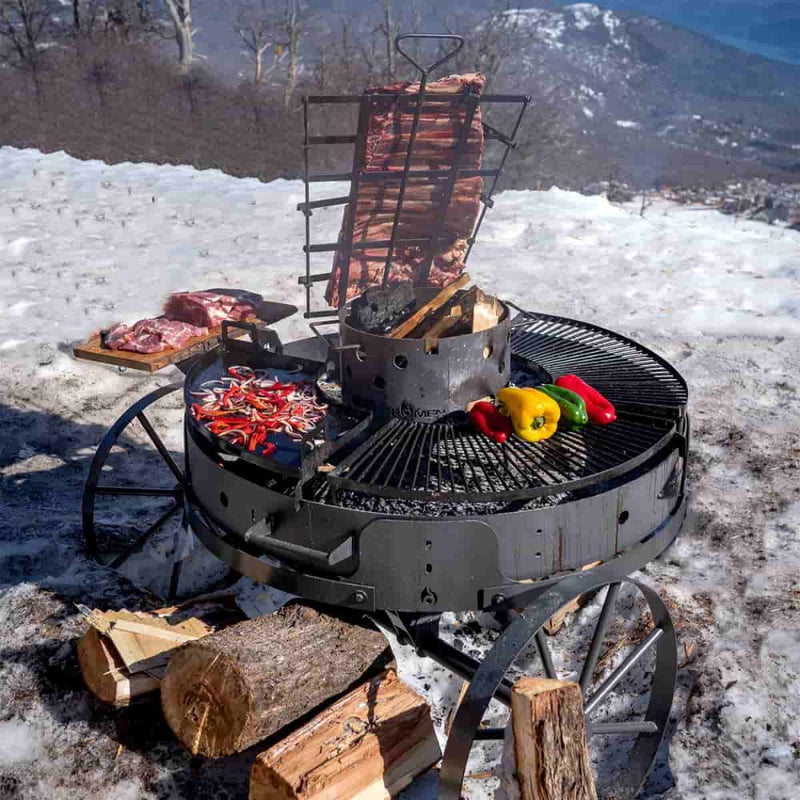 Tromen Duomo Firepit Open Fire Argentine Grill with Trolley | GW STORE
