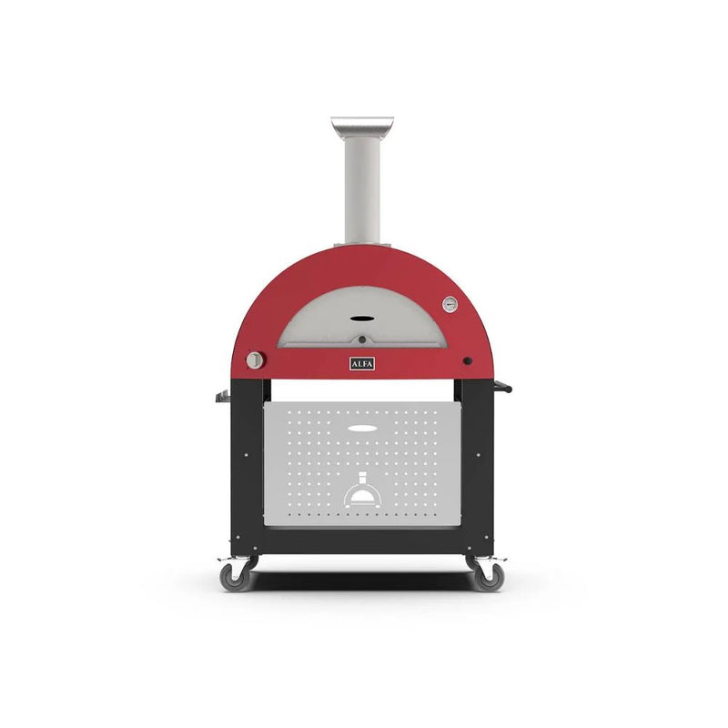 Alfa Moderno Ruby Red 3 Pizze Freestanding Gas Pizza Oven