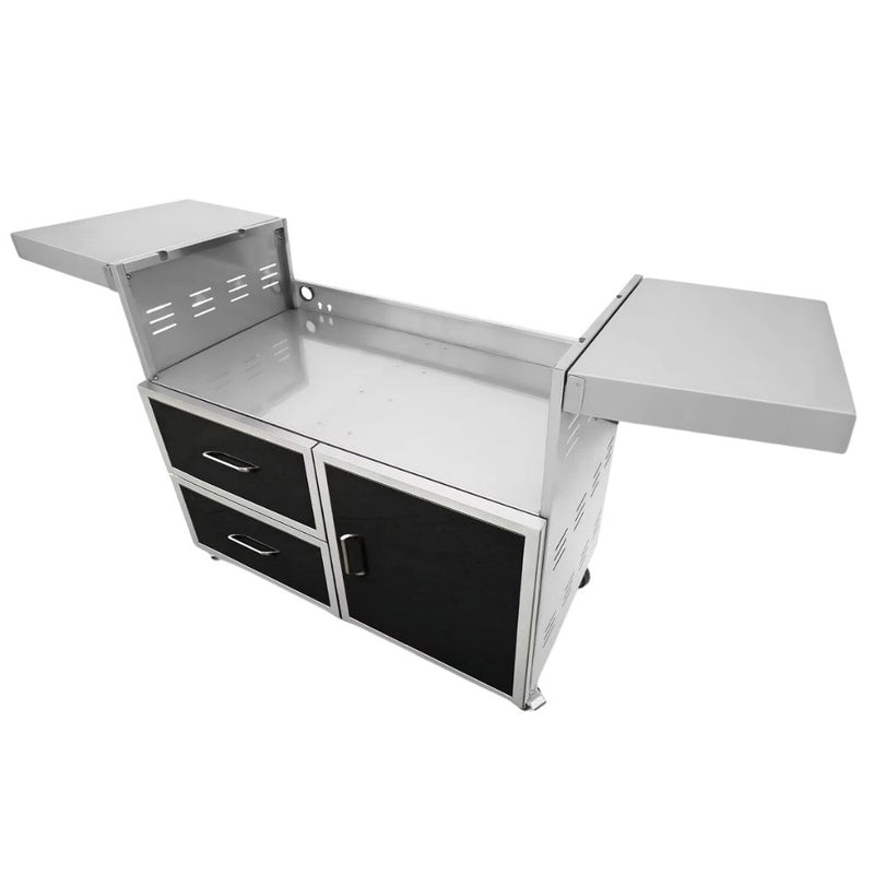 Wildfire Ranch PRO 42-Inch Black Stainless Steel Grill Cart