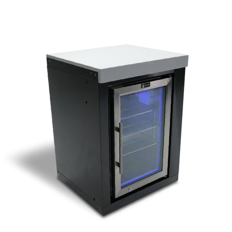 Mont Alpi MASFM-BSS Black Stainless Steel Fridge Cabinet Module