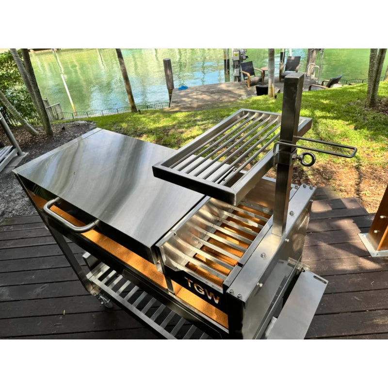 Tagwood BBQ Argentine Gaucho Stainless Steel Freestanding Charcoal Grill | GW STORE