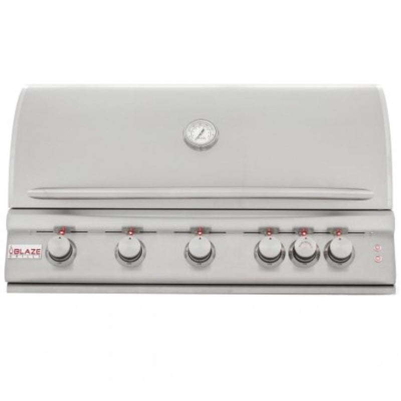 Blaze 40-Inch 5-Burner LTE Gas Grill with Rear Burner & Lighting System