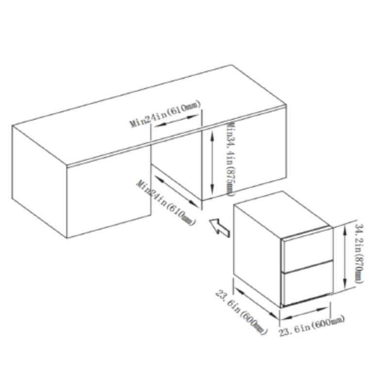THOR Kitchen 24-Inch Indoor/Outdoor Freezer Drawer