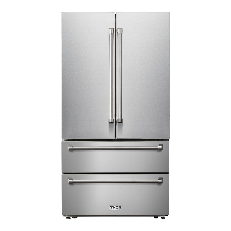 THOR Kitchen 36-Inch Professional French Door Refrigerator with Freezer Drawers