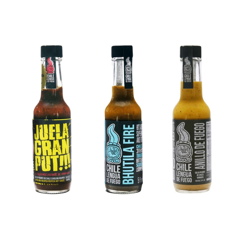 Chile Lengua de Fuego Macho Challenge Super Hot Sauce Bundle
