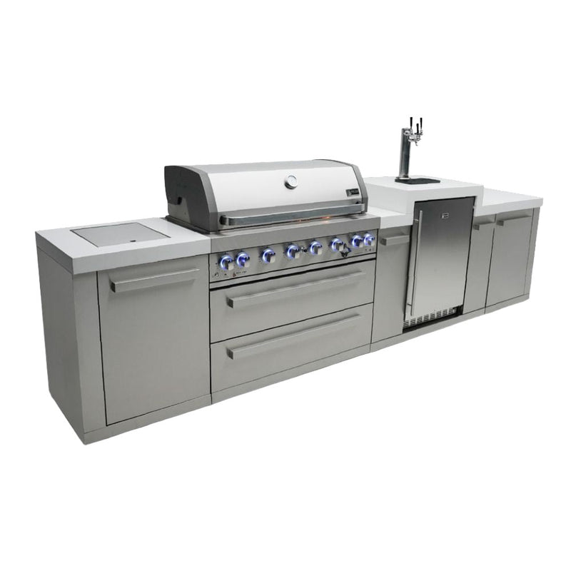 Mont Alpi MAi805-KEG Propane 6-Burner Island With Kegerator