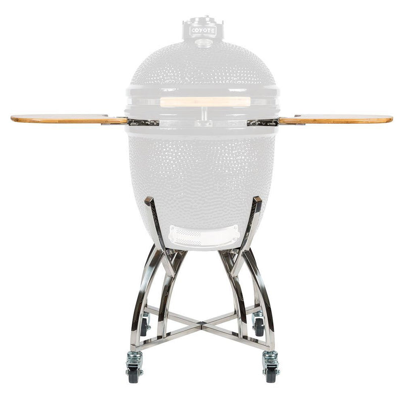 Coyote C1CHCS-CT Asado Smoker Stand with Side Shelves