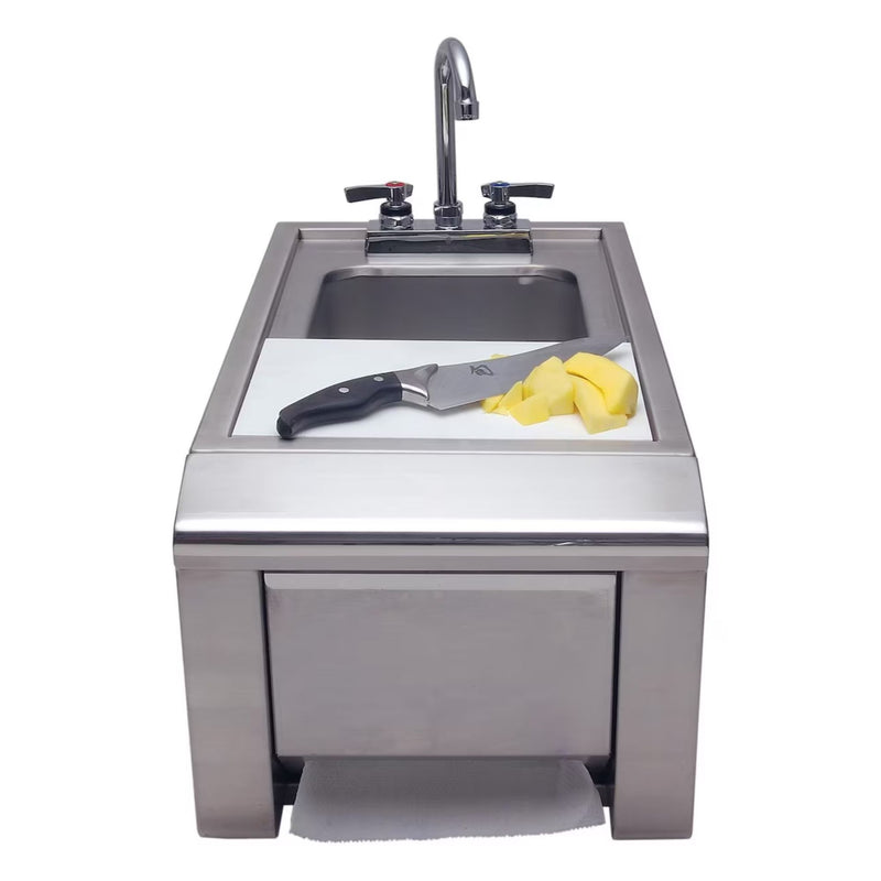 Alfresco 14-Inch Outdoor Rated Prep And Wash Sink w/ Towel Dispenser | GW STORE