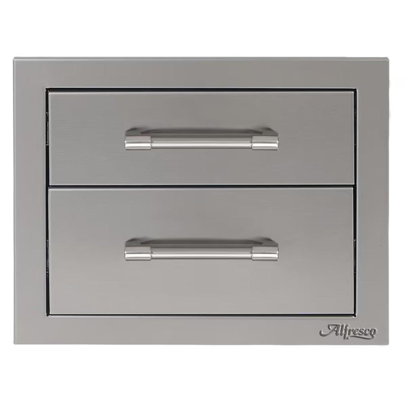 Alfresco 17-Inch Stainless Steel Soft-Close Double Drawer | GW STORE