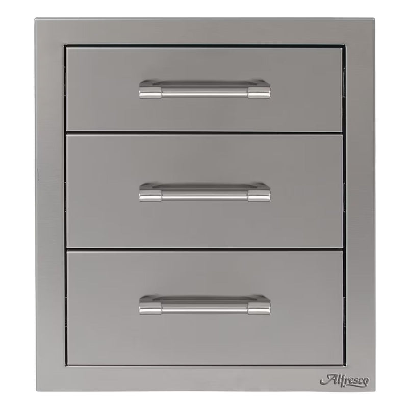 Alfresco 17-Inch Stainless Steel Soft-Close Triple Drawer | GW STORE