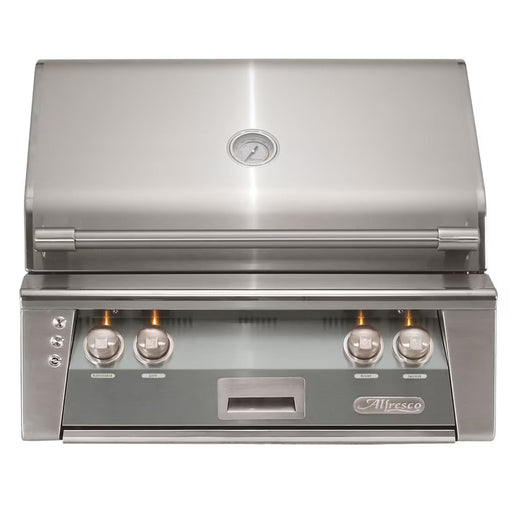 Alfresco 30-Inch Built-in Stainless Steel Gas Grill w/ Rotisserie & Sear Zone in Signal Gray | GW STORE
