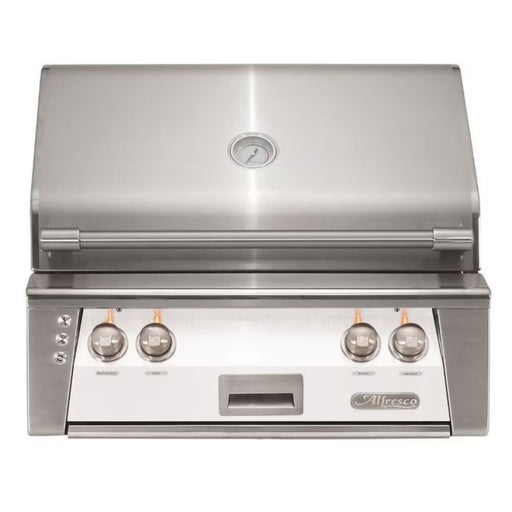 Alfresco 30-Inch Built-in Stainless Steel Gas Grill w/ Rotisserie in Matte Signal White | GW STORE