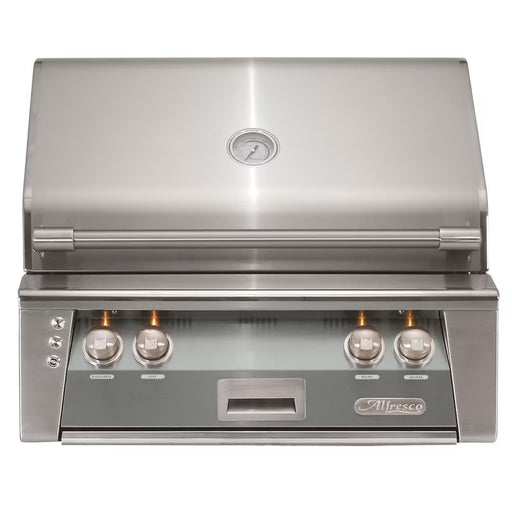 Alfresco 30-Inch Built-in Stainless Steel Gas Grill w/ Rotisserie in Signal Gray | GW STORE
