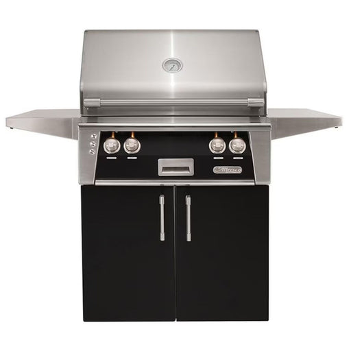 Alfresco 30-Inch Stainless Steel Freestanding Gas Grill w/ Rotisserie in Jet Black | GW STORE