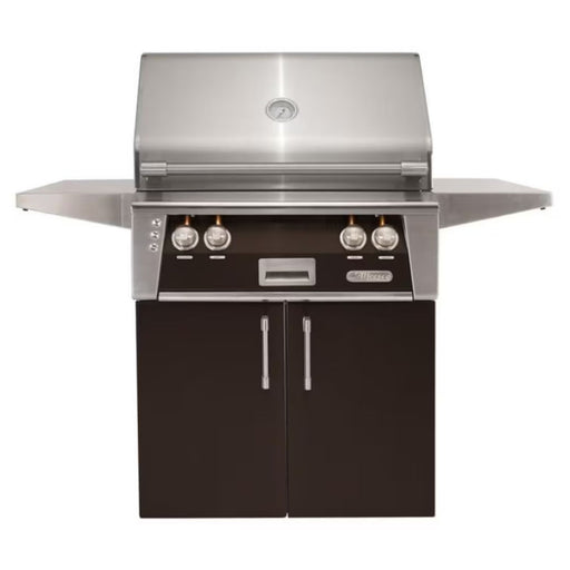 Alfresco 30-Inch Stainless Steel Freestanding Gas Grill w/ Rotisserie in Matte Jet Black | GW STORE