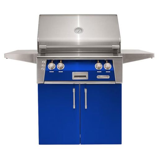 Alfresco 30-Inch Stainless Steel Freestanding Gas Grill w/ Rotisserie in Ultramarine Blue | GW STORE