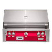 Alfresco 36-Inch Built-In Stainless Steel Gas Grill w/ Rotisserie & Sear Zone in Raspberry Red | GW STORE