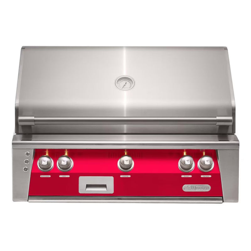 Alfresco 36-Inch Built-In Stainless Steel Gas Grill w/ Rotisserie & Sear Zone in Raspberry Red | GW STORE