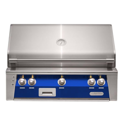 Alfresco 36-Inch Built-In Stainless Steel Gas Grill w/ Rotisserie & Sear Zone in Ultramarine Blue | GW STORE
