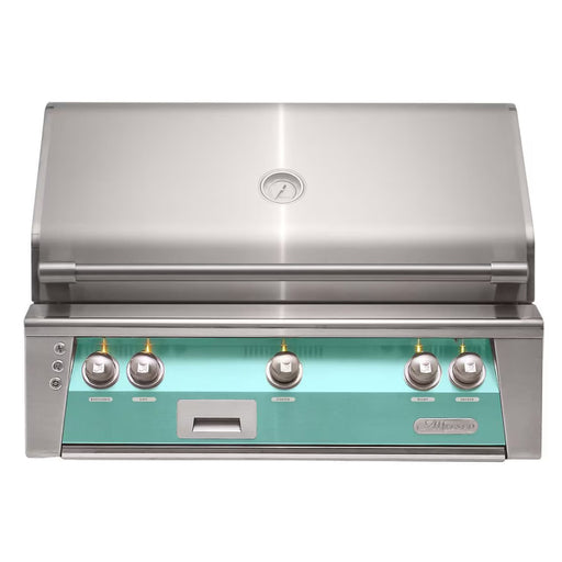 Alfresco 36-Inch Built-In Stainless Steel Gas Grill w/ Rotisserie in Light Green | GW STORE