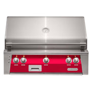 Alfresco 36-Inch Built-In Stainless Steel Gas Grill w/ Rotisserie in Raspberry Red | GW STORE