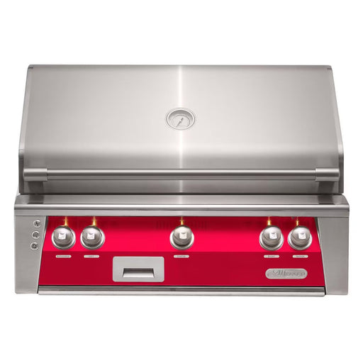 Alfresco 36-Inch Built-In Stainless Steel Gas Grill w/ Rotisserie in Raspberry Red | GW STORE