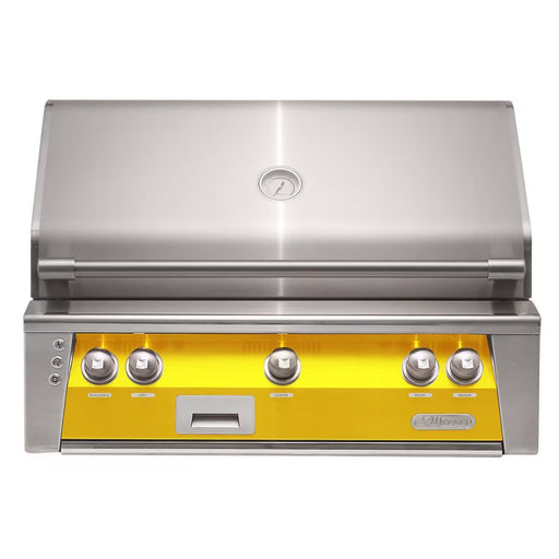 Alfresco 36-Inch Built-In Stainless Steel Gas Grill w/ Rotisserie in Traffic Yellow | GW STORE
