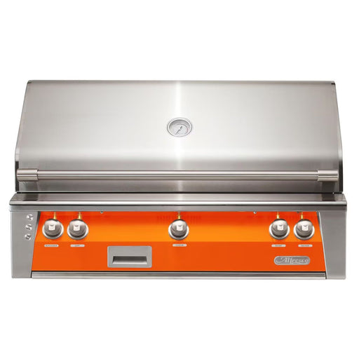 Alfresco 42-Inch Built-in Stainless Steel Gas Grill w/ Rotisserie in Luminous Orange | GW STORE