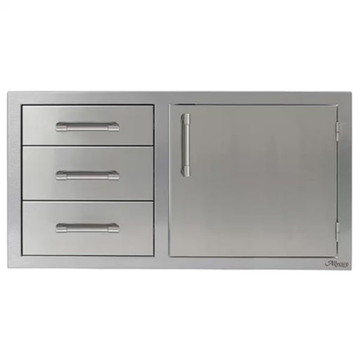 Alfresco 42-Inch Stainless Steel Right-Hinged Door & Triple Drawers Combo | GW STORE